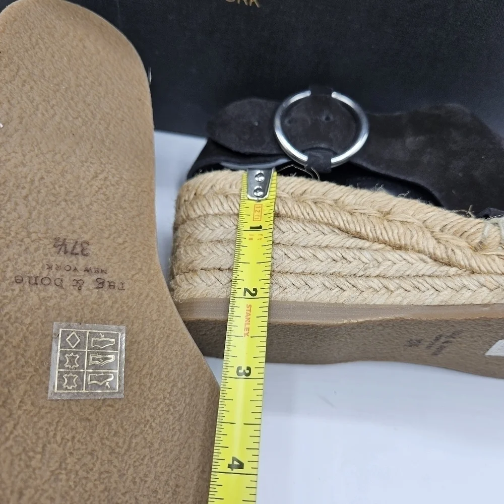 NWB Rag & Bone Calla black suede sandals size 7.5